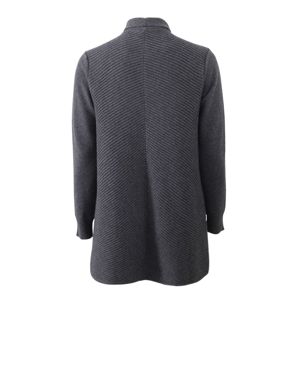LANVIN-Drape Front Ribbed Cardigan-