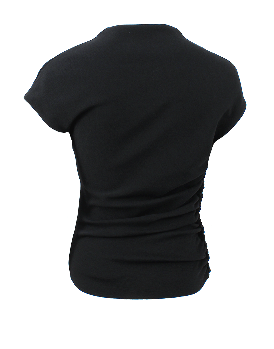LANVIN-Ruched Top With Pin-