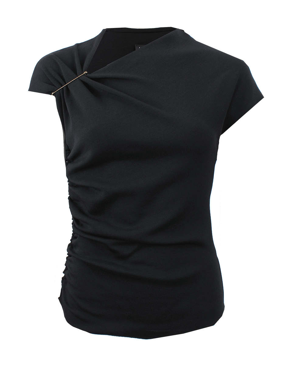 LANVIN-Ruched Top With Pin-
