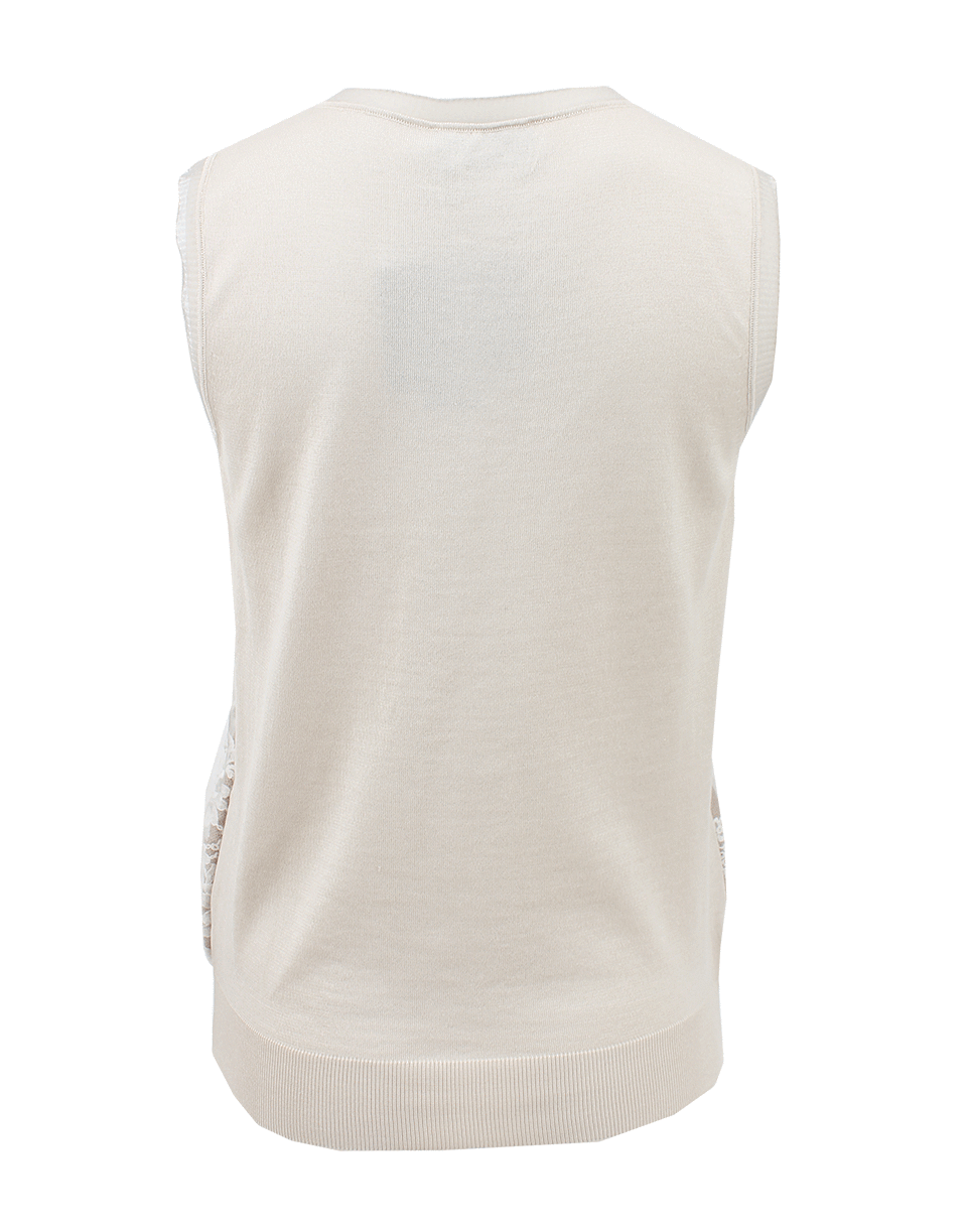 LANVIN-Sleeveless Lace Shell-