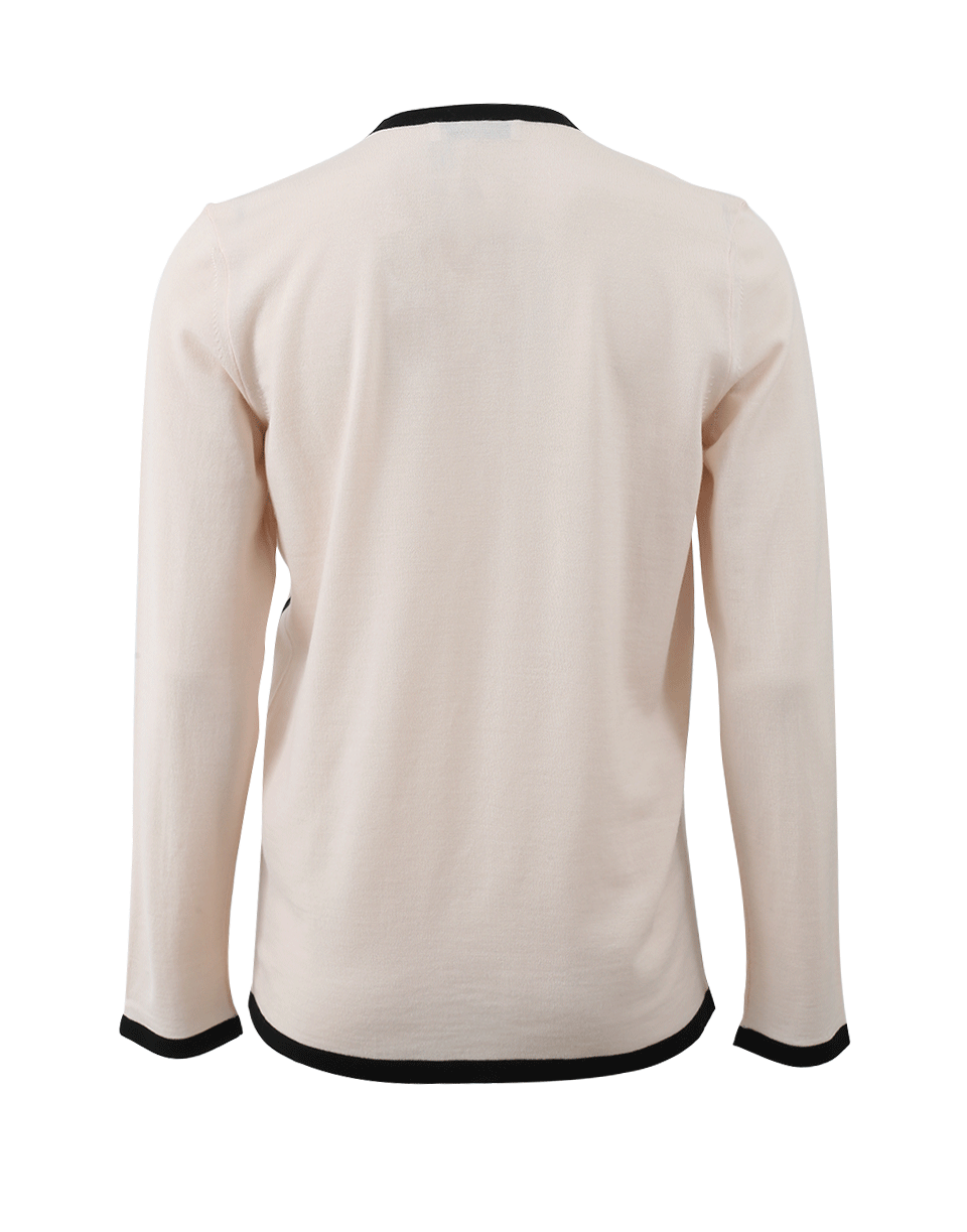 LANVIN-Contrast Seam Knit Top-