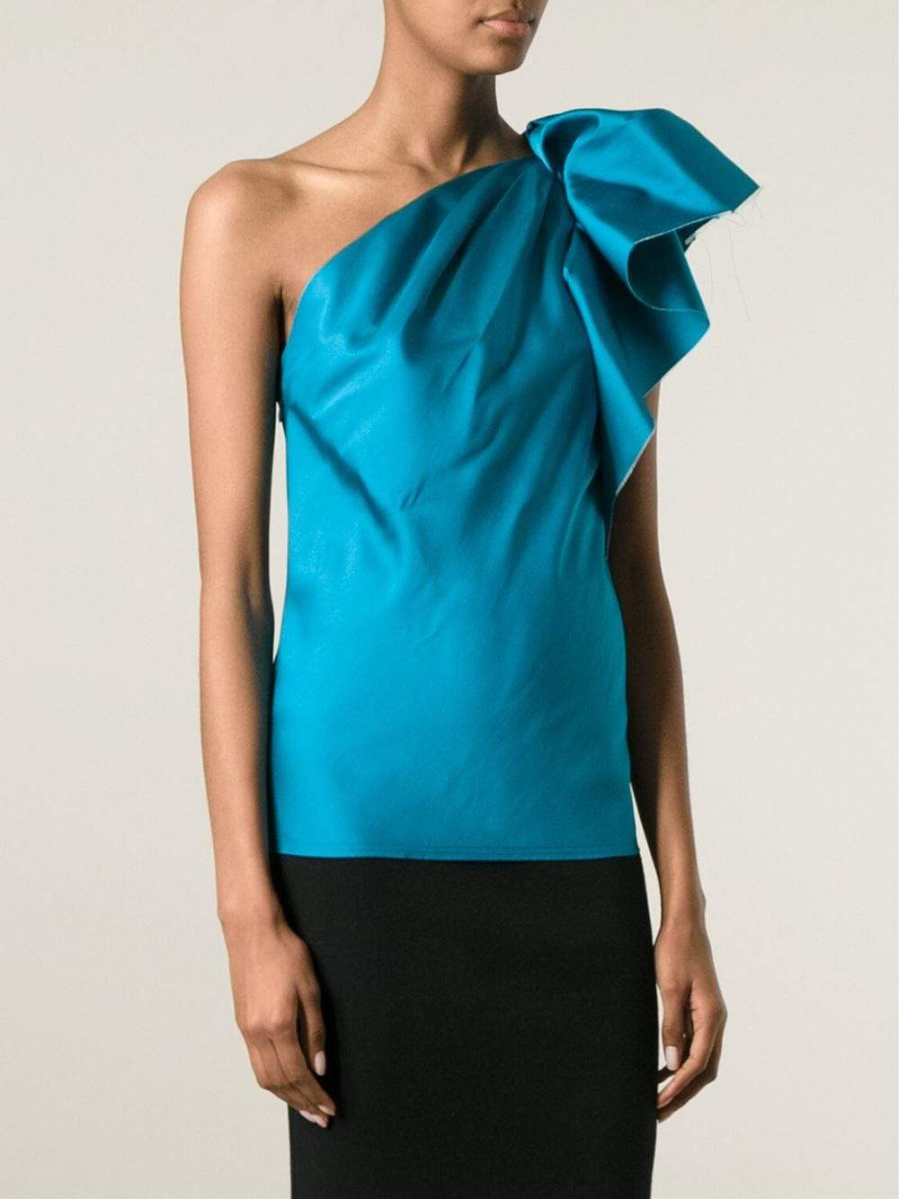 LANVIN-One Ruffle Shoulder Top-