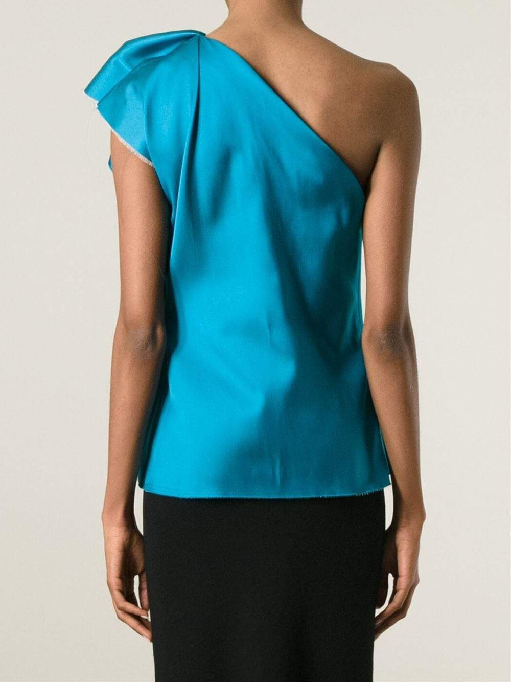 LANVIN-One Ruffle Shoulder Top-