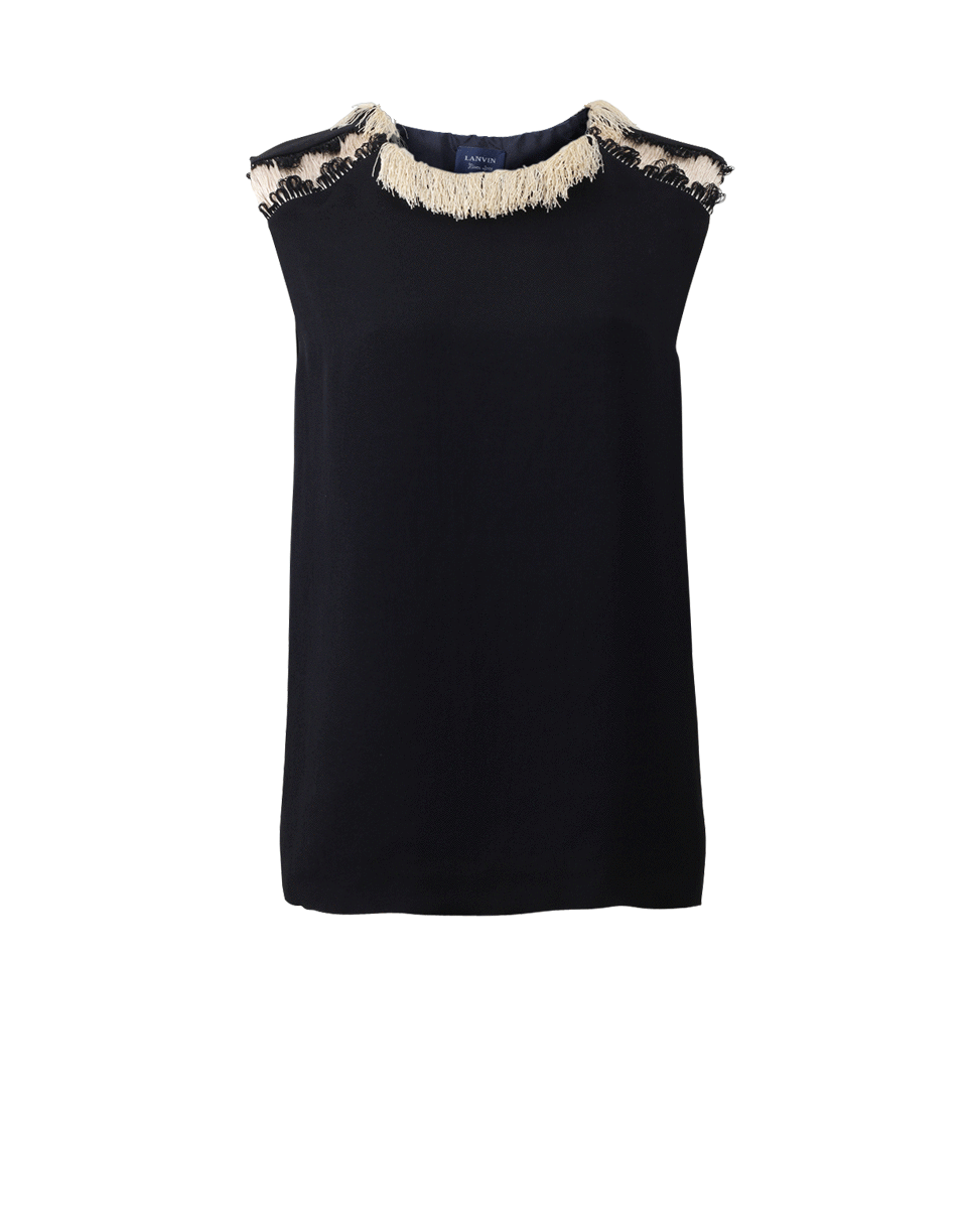 LANVIN-Fringe Detail Tank-