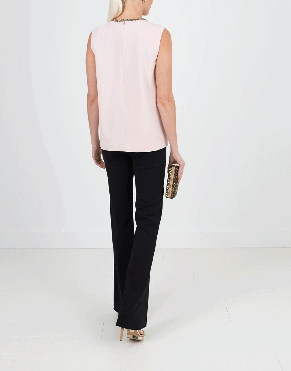 LANVIN-Embellished Neckline Top-