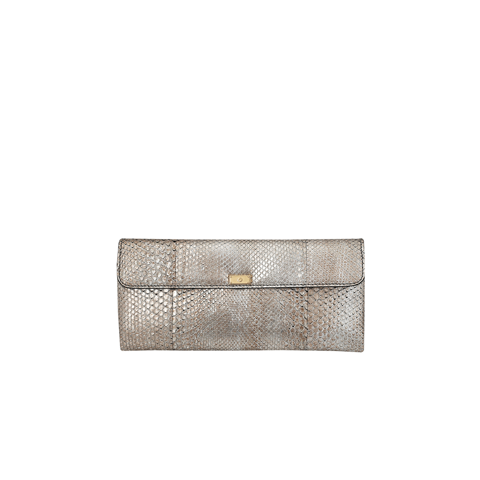 LANVIN-Python Clutch-GLD/SLVR