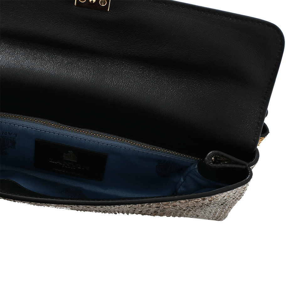 LANVIN-Python Clutch-GLD/SLVR