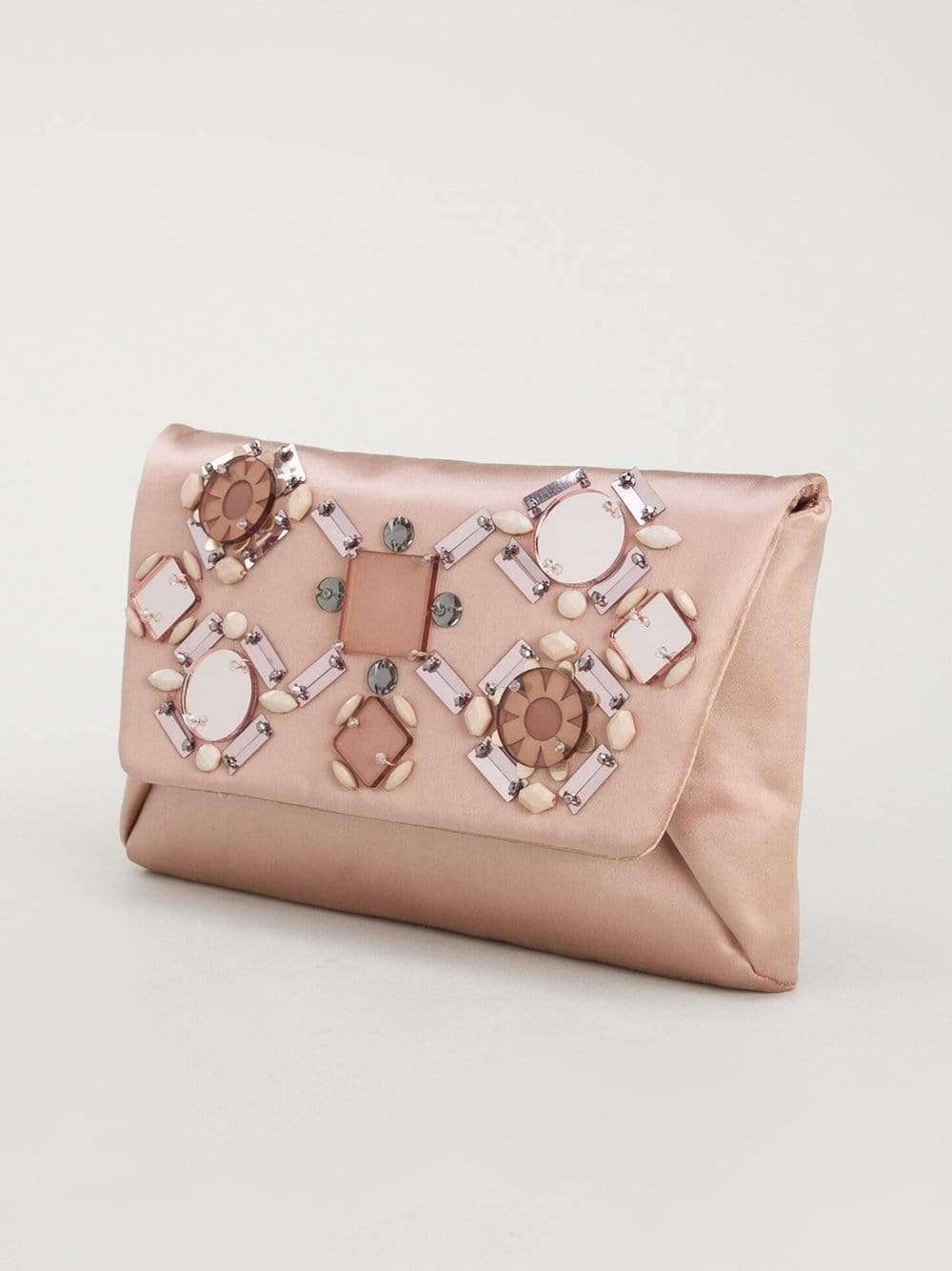 LANVIN-Embroidered Blush Pink Mai Thai Evening Clutch-PINK