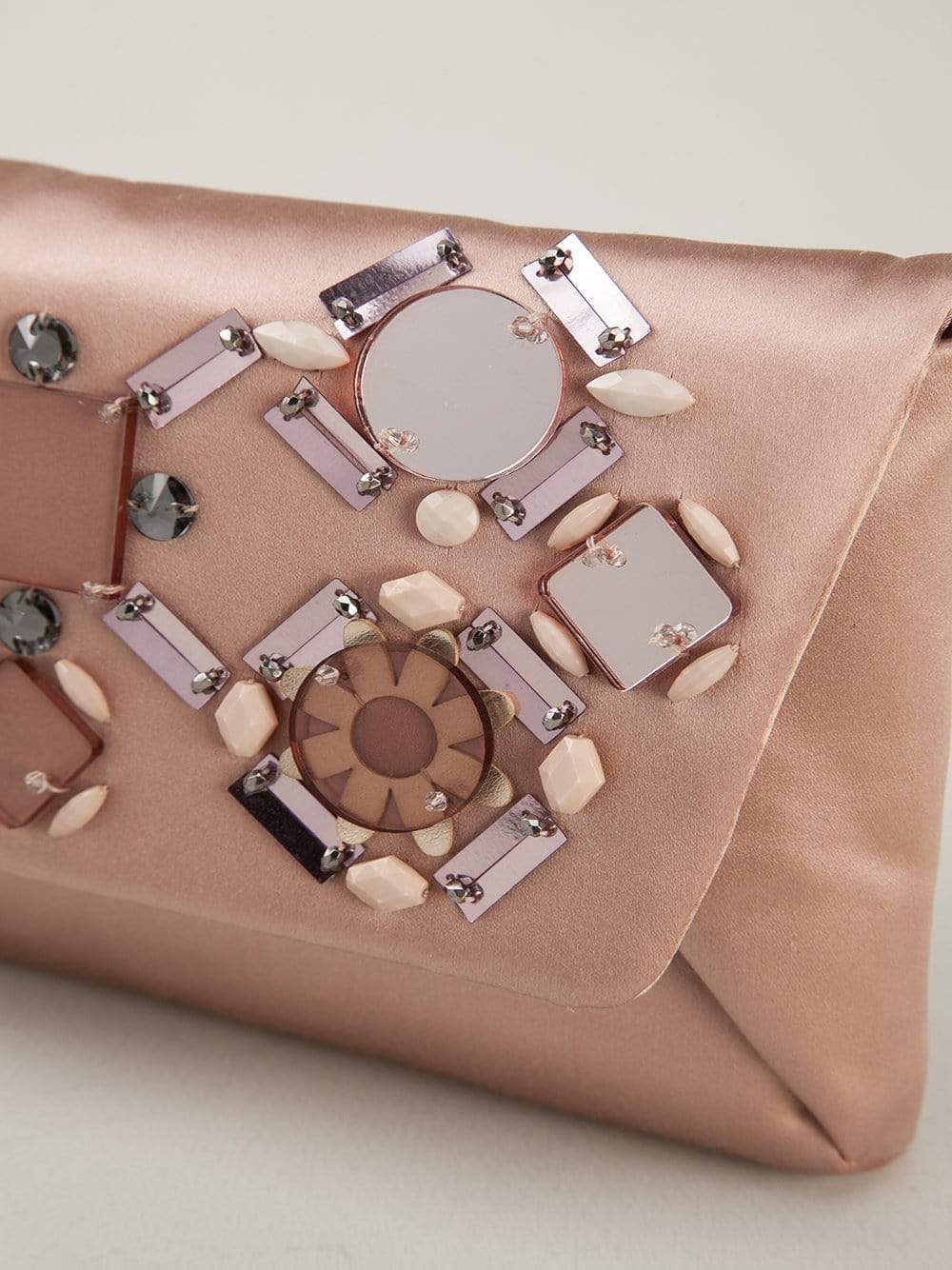 LANVIN-Embroidered Blush Pink Mai Thai Evening Clutch-PINK