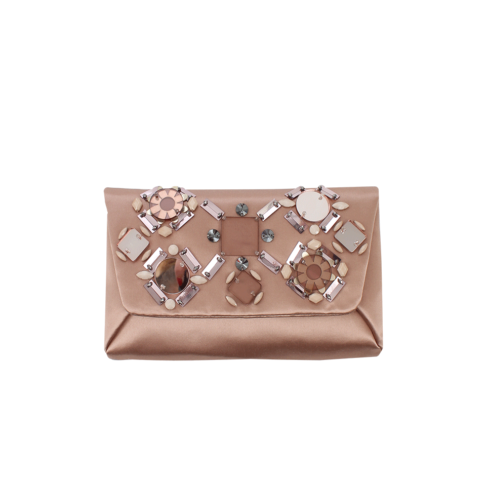LANVIN-Embroidered Blush Pink Mai Thai Evening Clutch-PINK