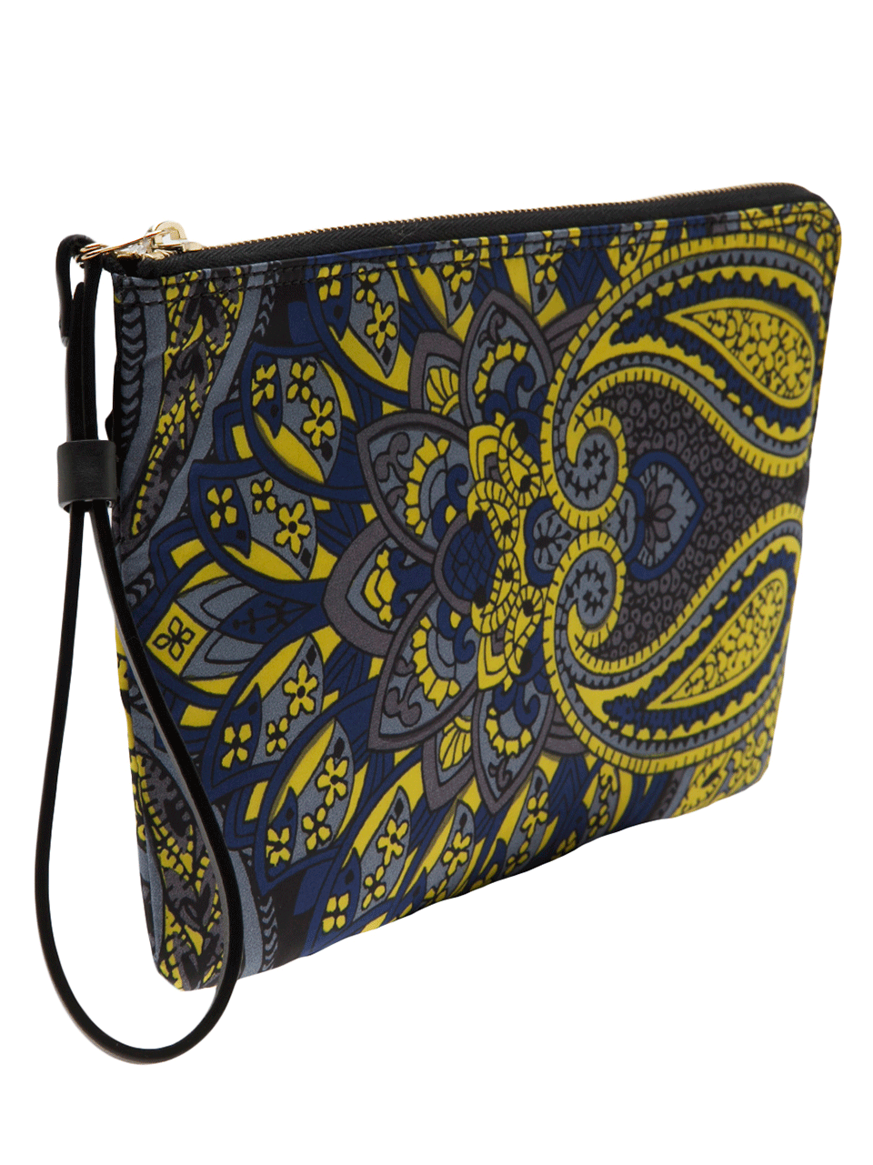 LANVIN-Small Paisley Zipped Clutch-YLLW/BLU