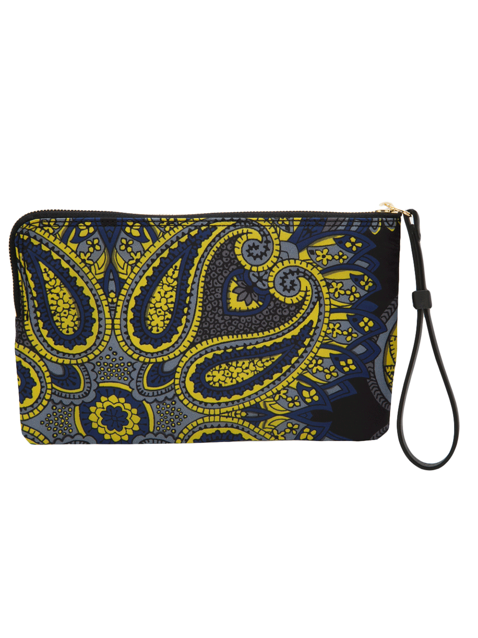 LANVIN-Small Paisley Zipped Clutch-YLLW/BLU