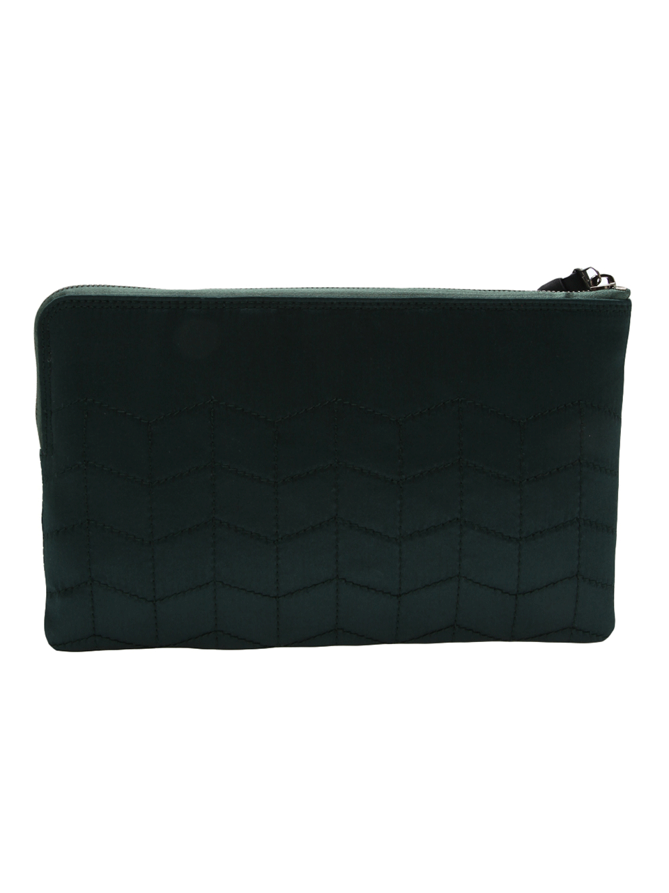LANVIN-Love Embroidered Satin Clutch-GREEN