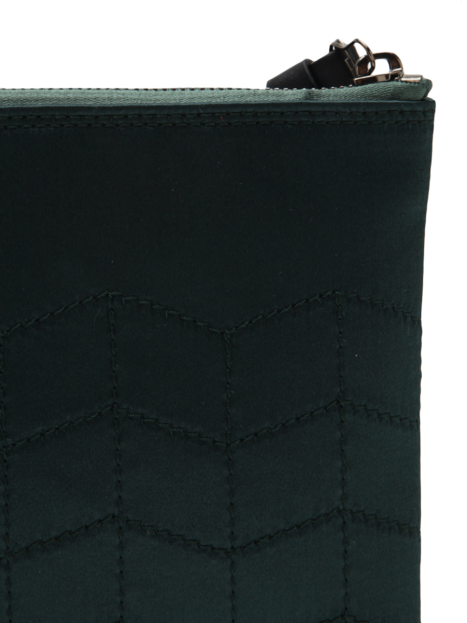 LANVIN-Love Embroidered Satin Clutch-GREEN