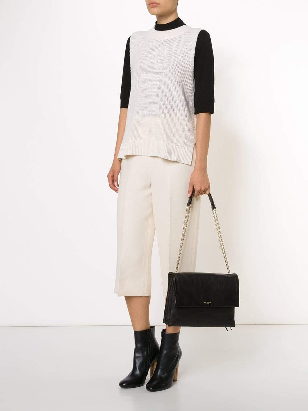 LANVIN-Medium Chain Sugar Bag-BLACK