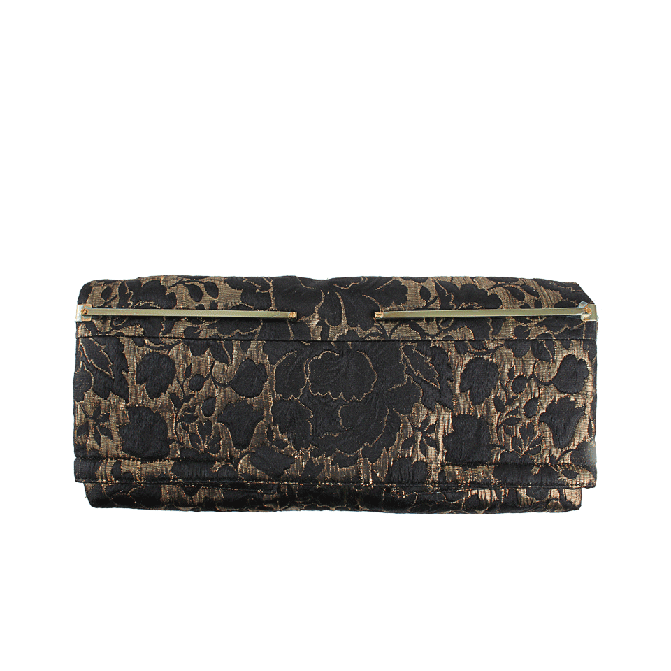 LANVIN-Oblong Brocade Shoulder Bag-BLK/GOLD