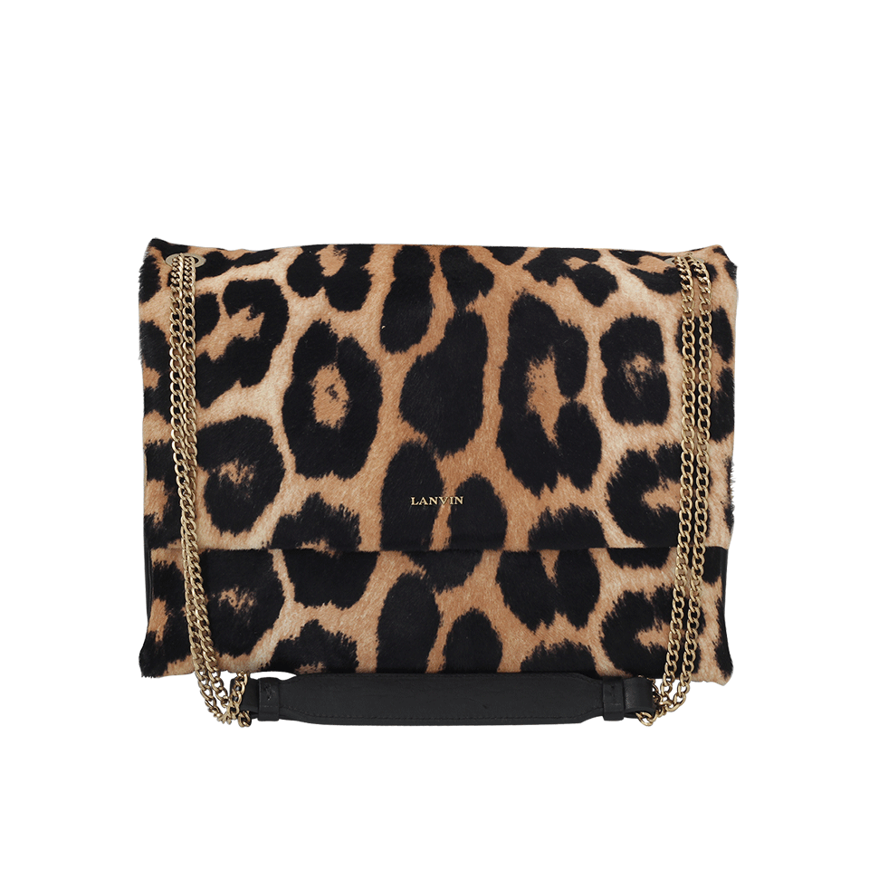 LANVIN-Sugar Medium Chain Bag-BLK/TAN