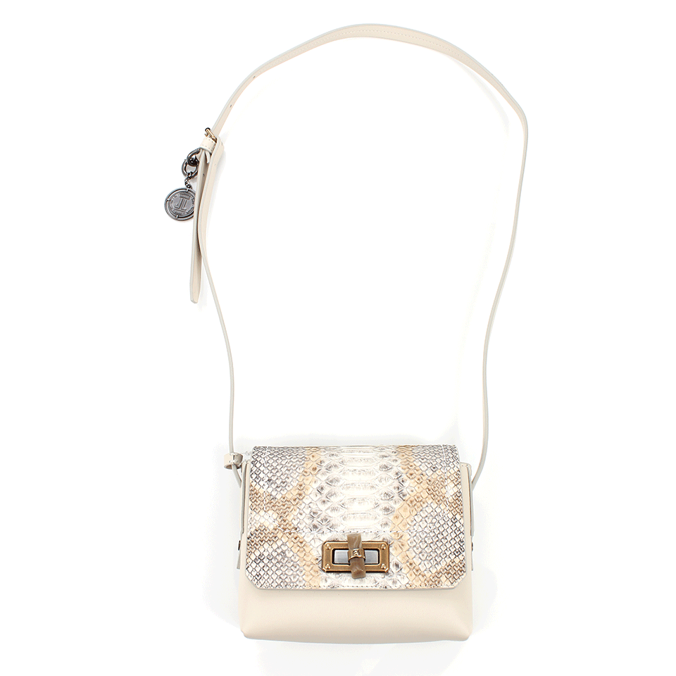 LANVIN-Medium Happy Python Bag-