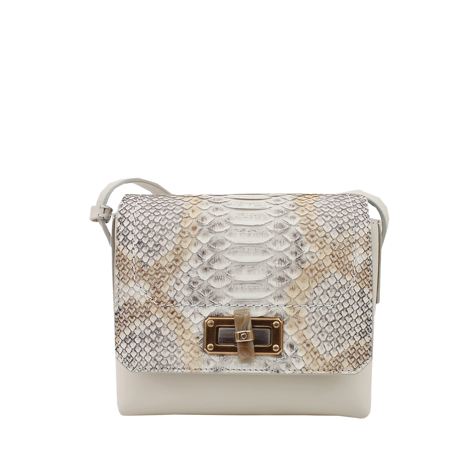 LANVIN-Medium Happy Python Bag-