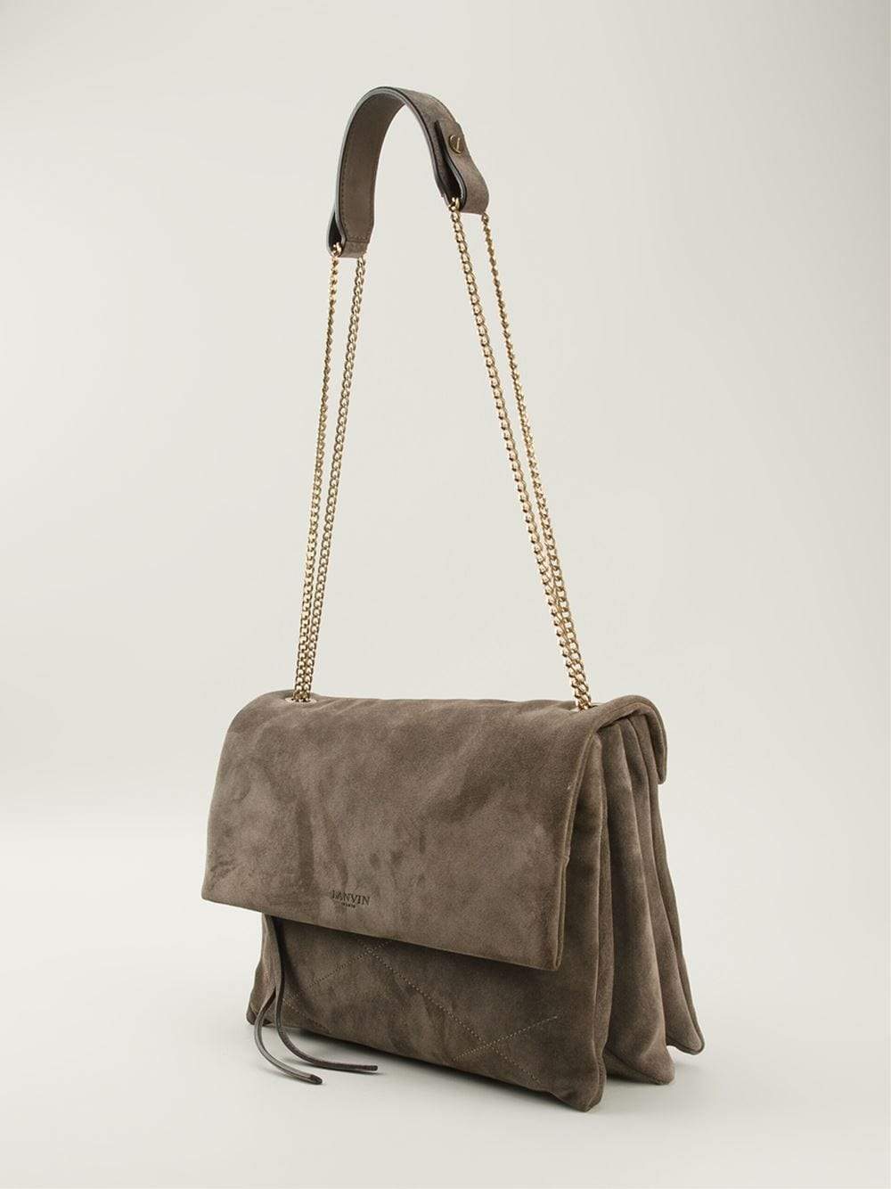LANVIN-Sugar Medium Suede Chain Bag-