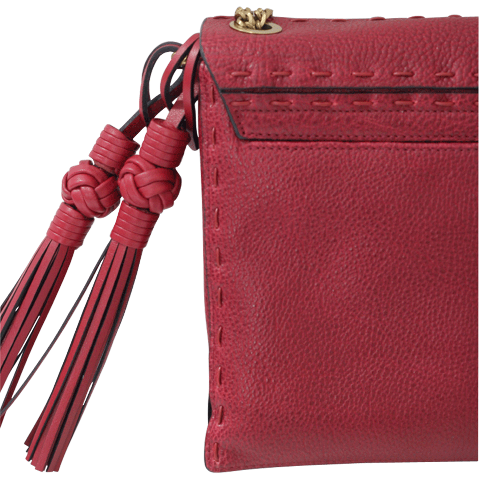 LANVIN-Whip Stitch Mini Sugar Bag-CHERRY