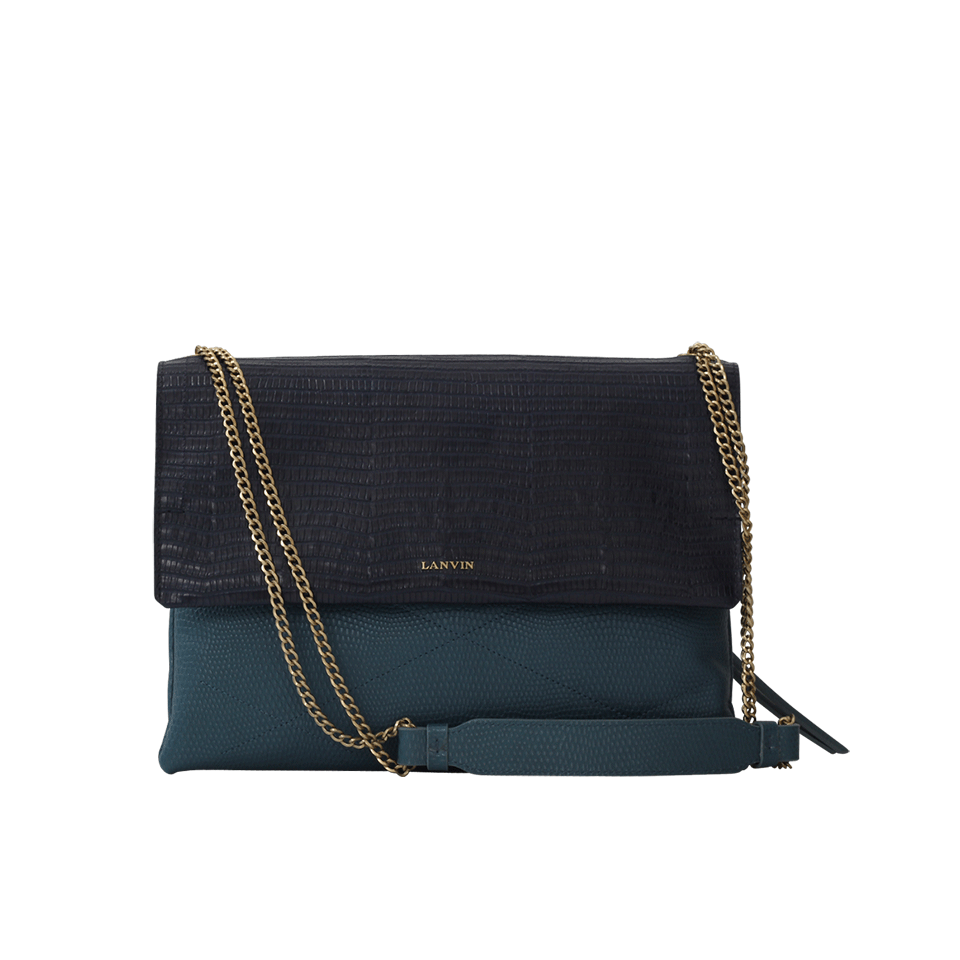 LANVIN-Sugar Medium Chain Bag-DK BLUE