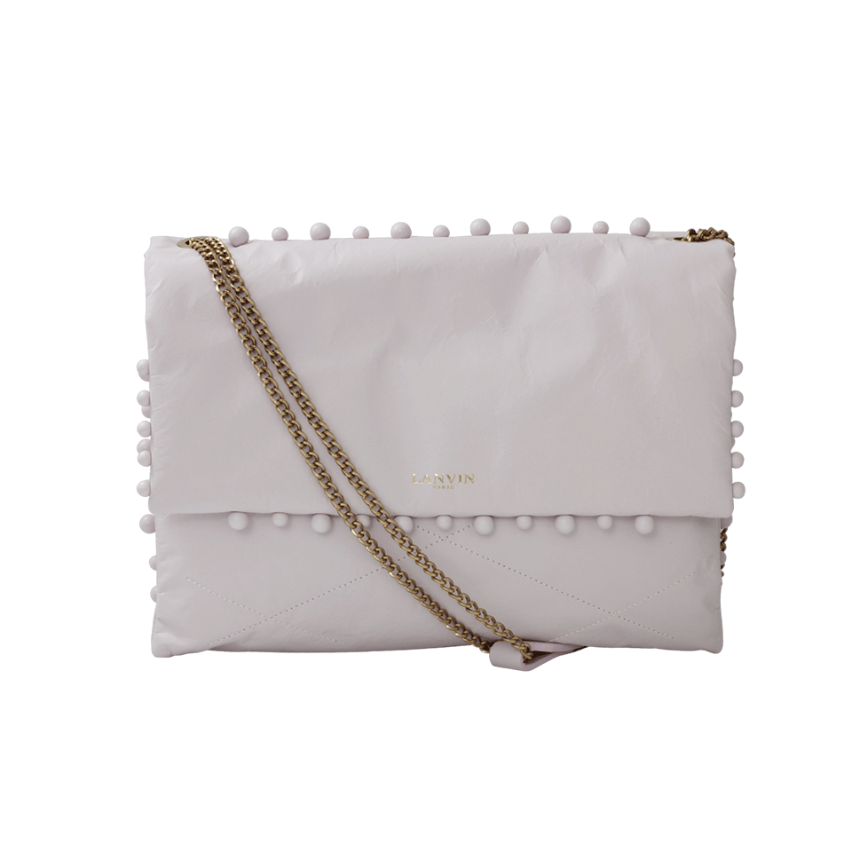LANVIN-Medium Shoulder Sugar Bag-PALEPINK