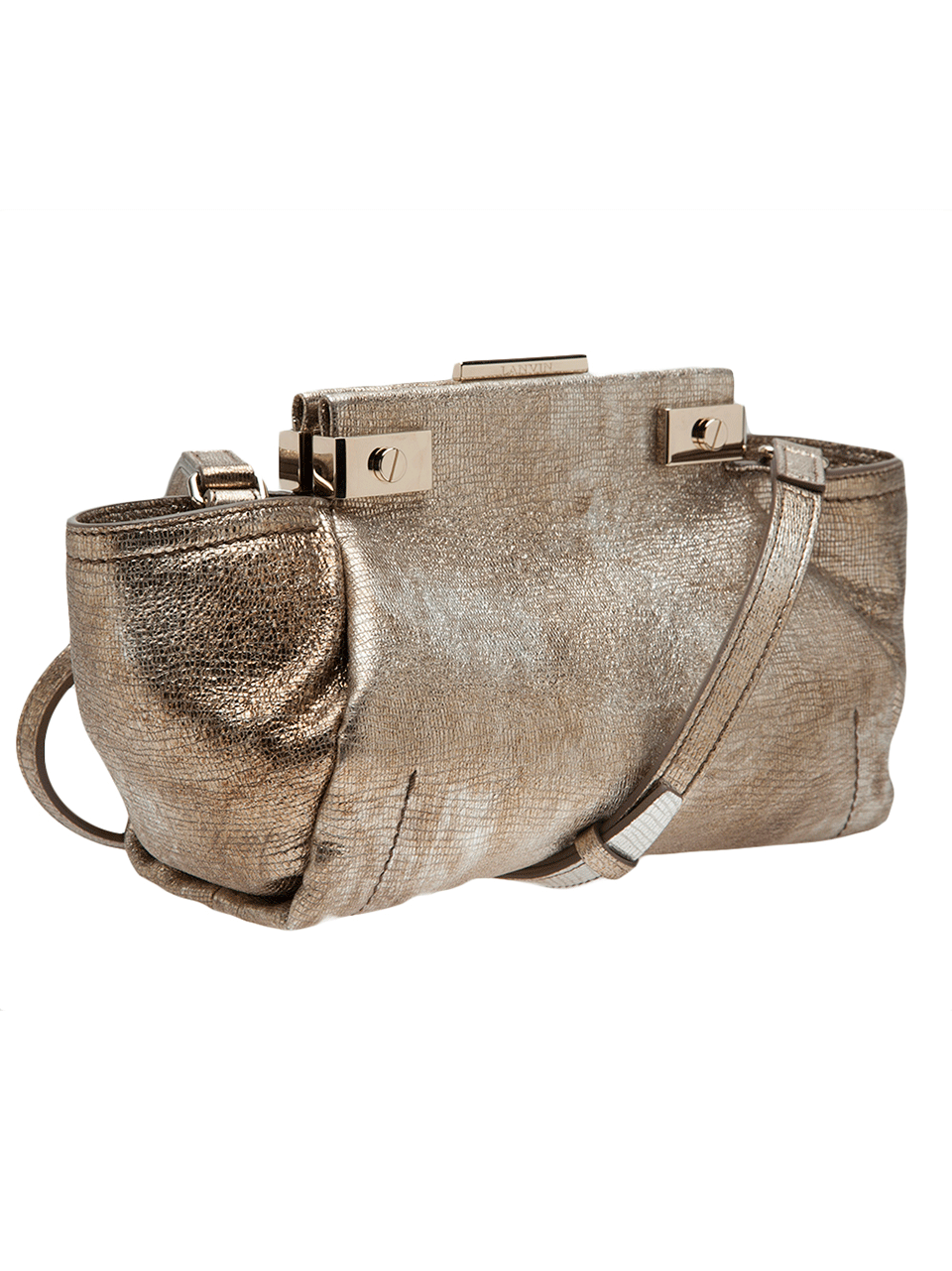 LANVIN-Mini Trilogy Handbag-PLATINUM