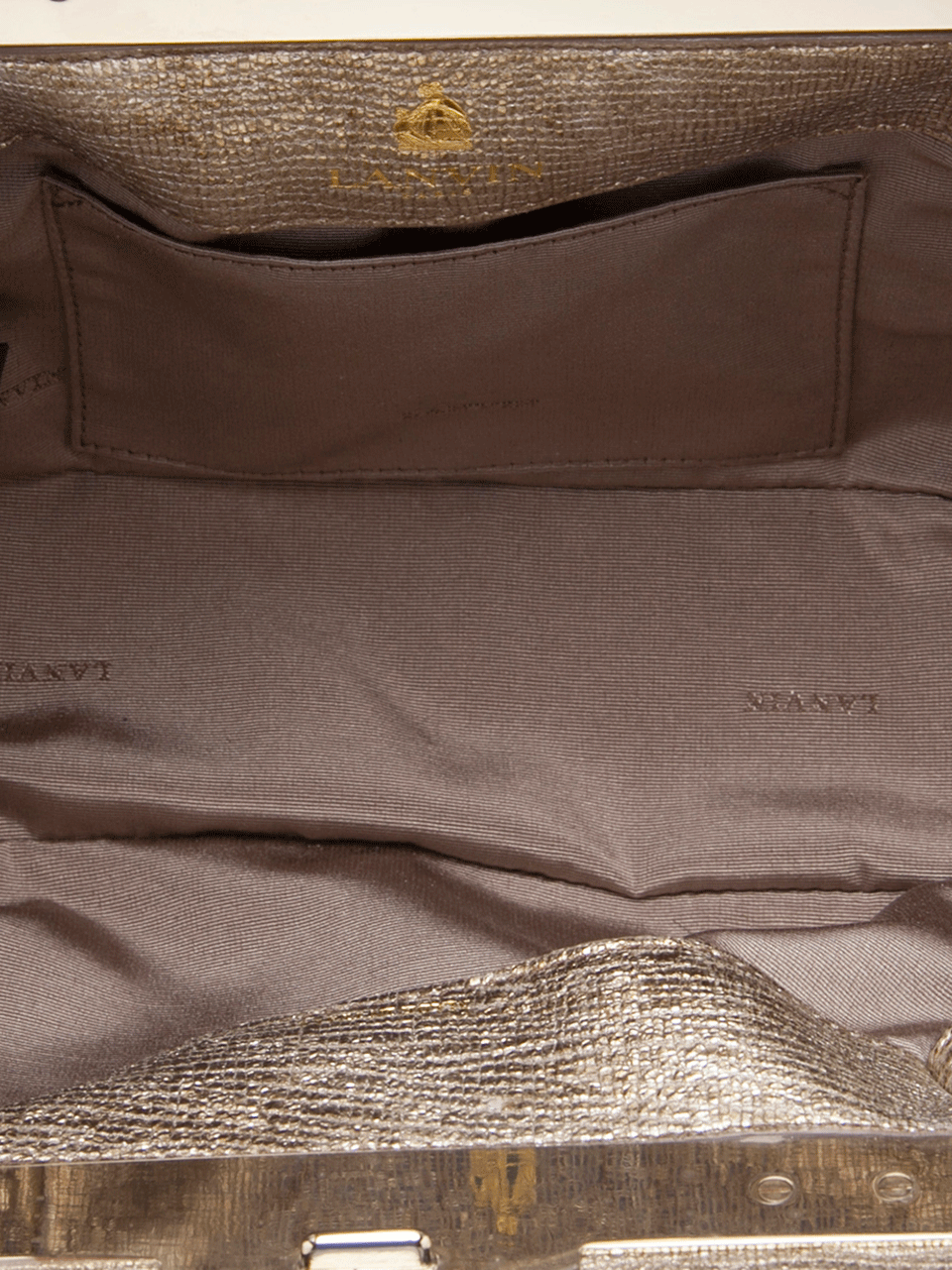 LANVIN-Mini Trilogy Handbag-PLATINUM