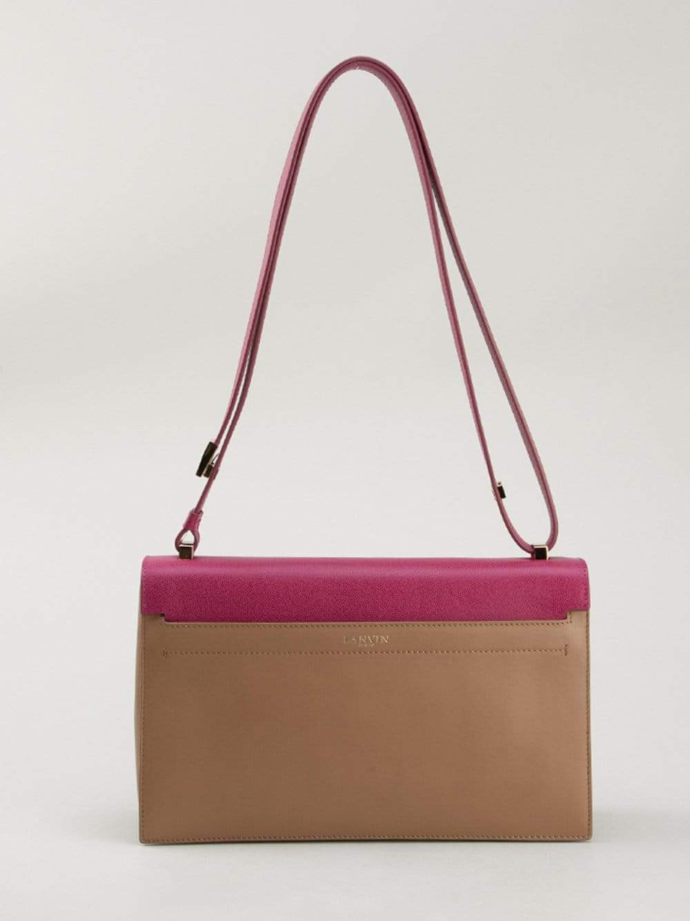 LANVIN-Medium Partition Bag-FUSCHIA