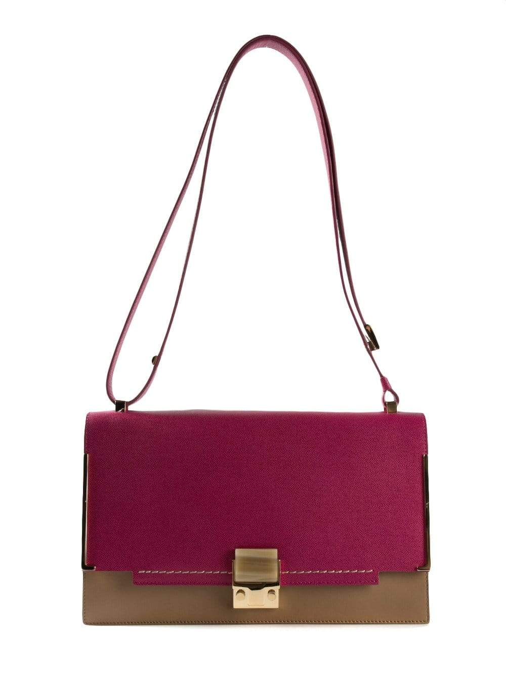 LANVIN-Medium Partition Bag-FUSCHIA