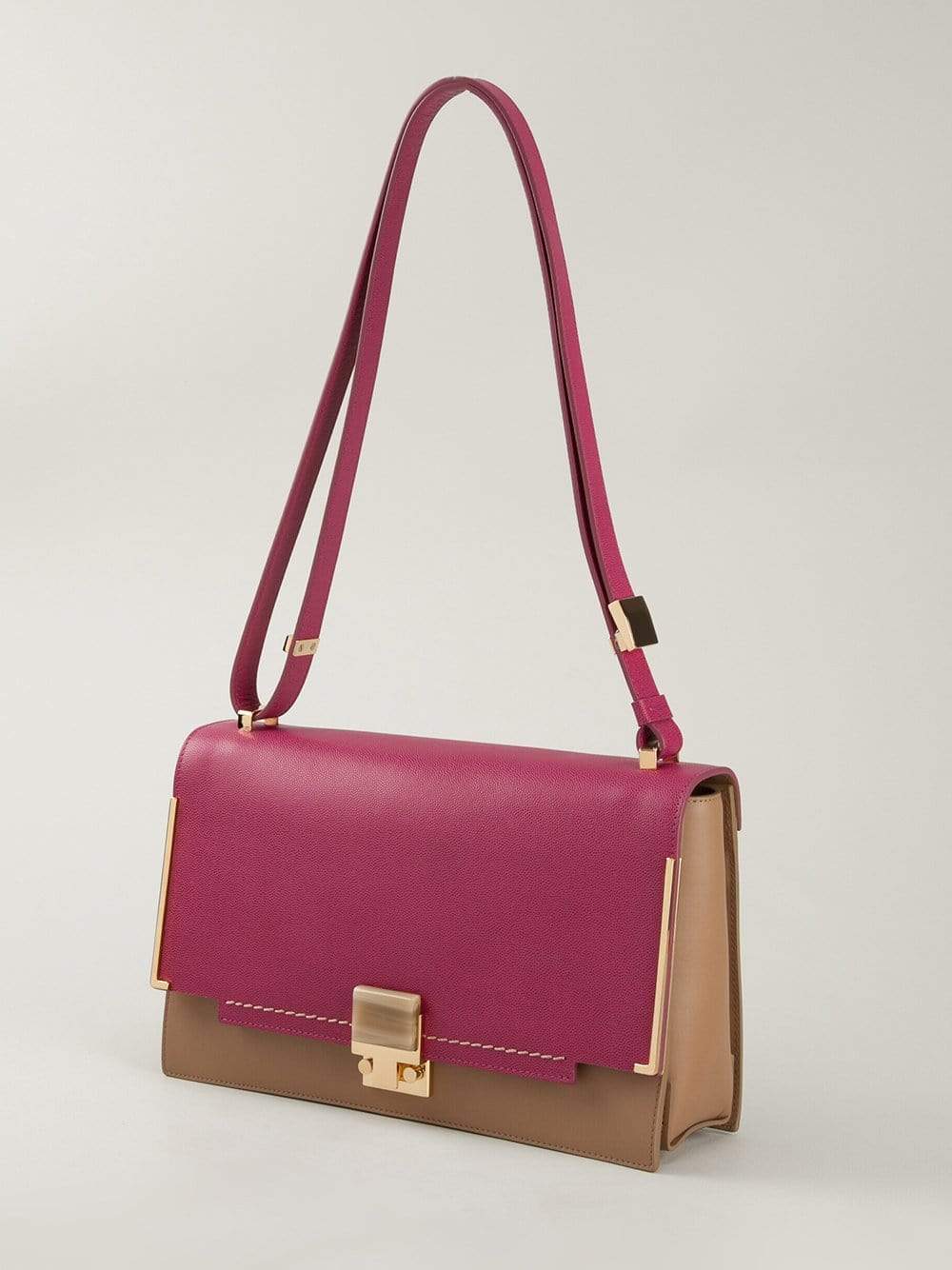 LANVIN-Medium Partition Bag-FUSCHIA