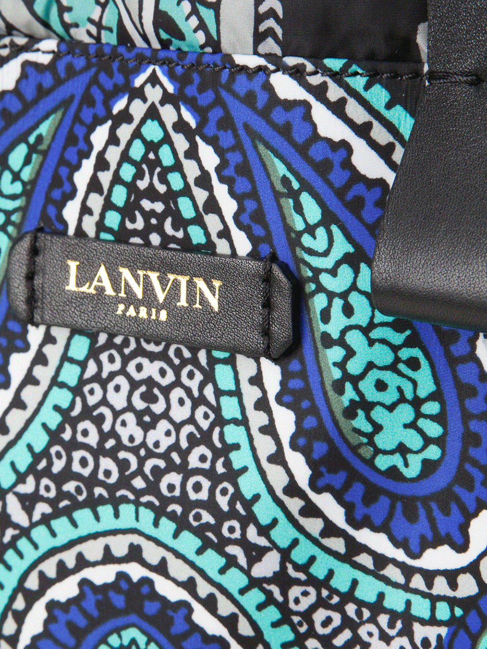 LANVIN-Green Paisley Veritcal Shopper-GREEN