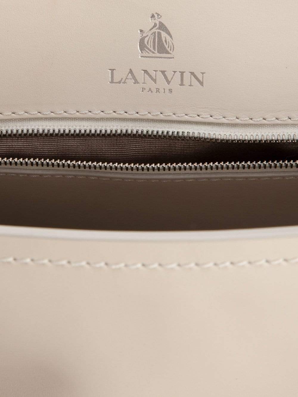 LANVIN-Happy Medium Python Bag-WHITE