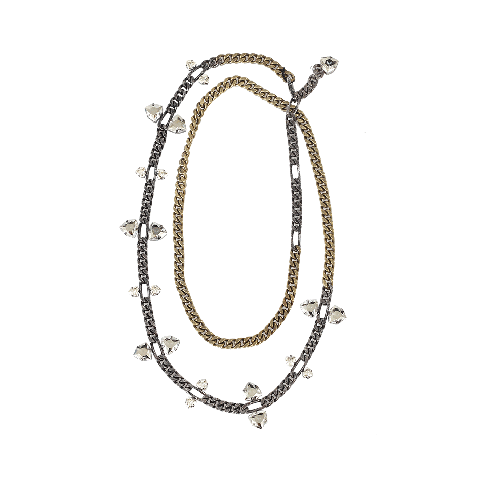 LANVIN-Punk Necklace With Long Chain-CRYSTAL
