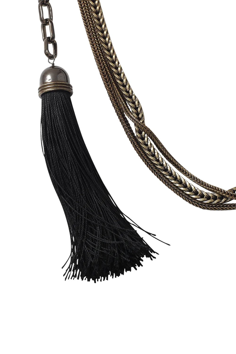 LANVIN-Vita Long Tassle Necklace-BLACK