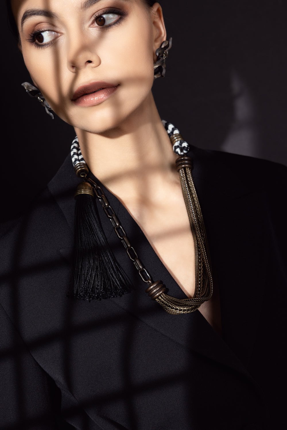 LANVIN-Vita Short Tassle Necklace-BLACK
