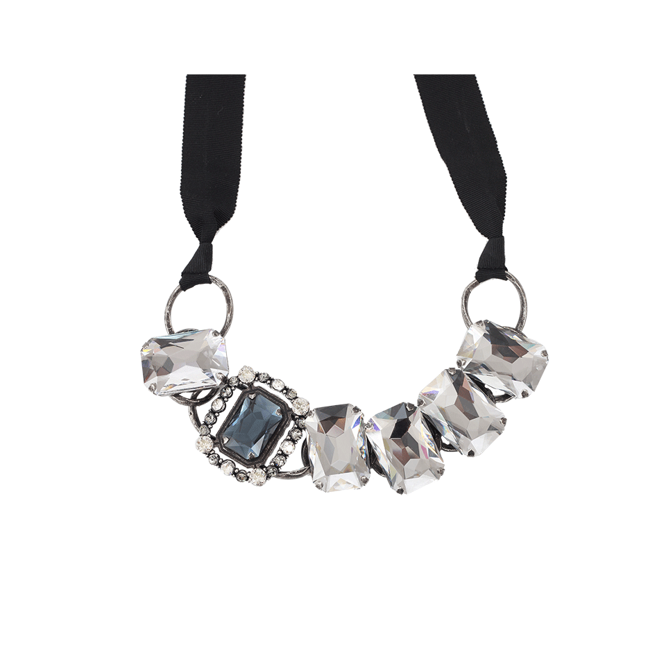 LANVIN-Large Multi-Stone Choker Necklace-CRYSTAL