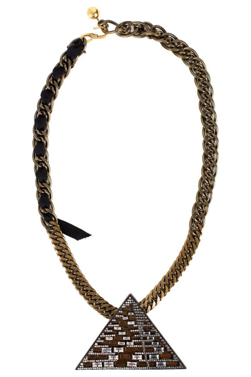 LANVIN-Luxor Pyramid Necklace-CRYSTAL