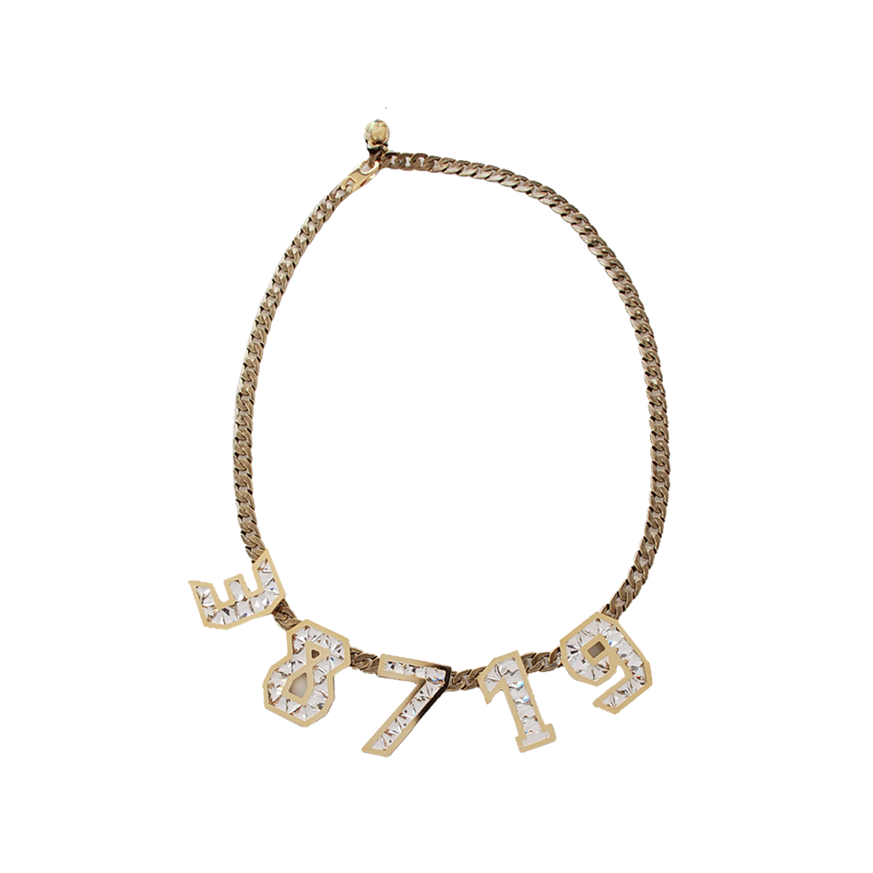 LANVIN-Macao Number Necklace-CRYSTAL