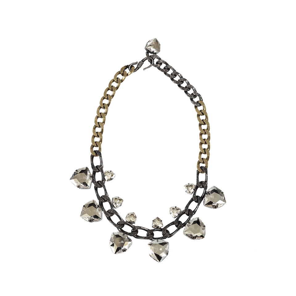 LANVIN-Punk Large Stone Choker Necklace-CRYSTAL