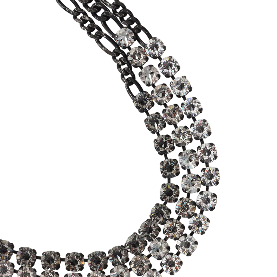 LANVIN-Kristin Three-Strand Necklace-GUNMTL