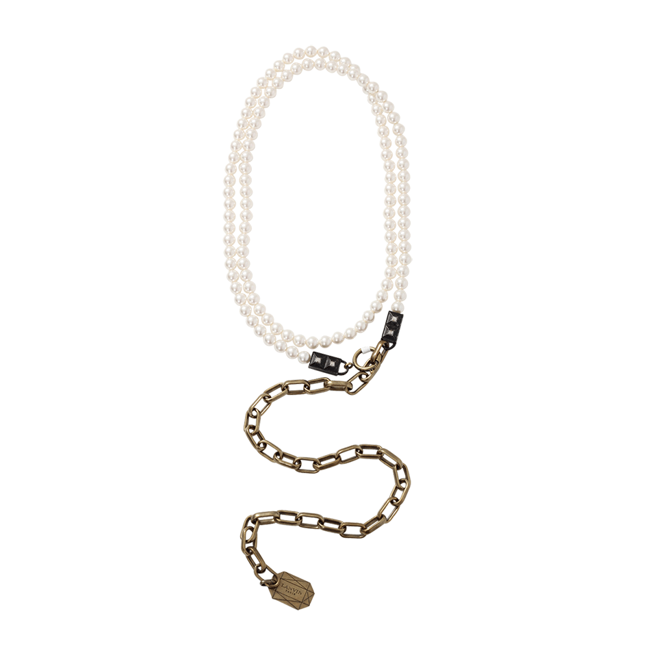 LANVIN-Chiara-Sautoir Pearl Necklace-NACRE