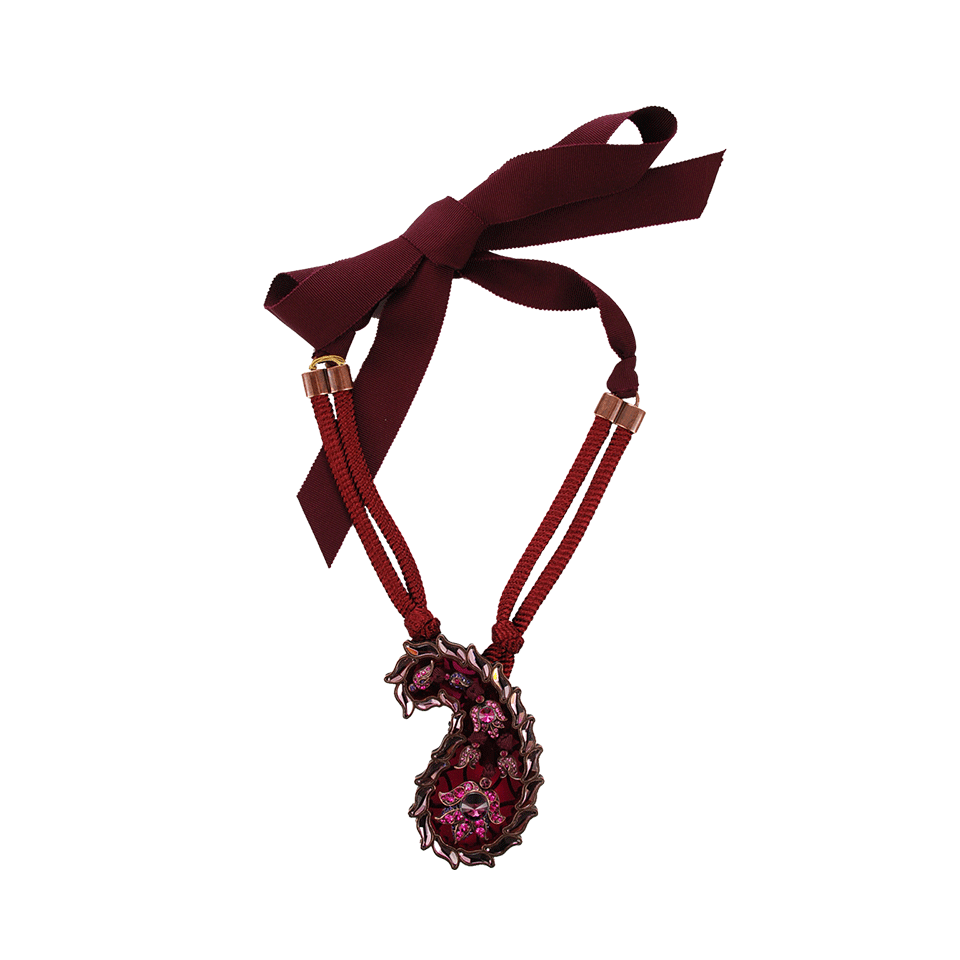 LANVIN-One Paisley Necklace-ROSE
