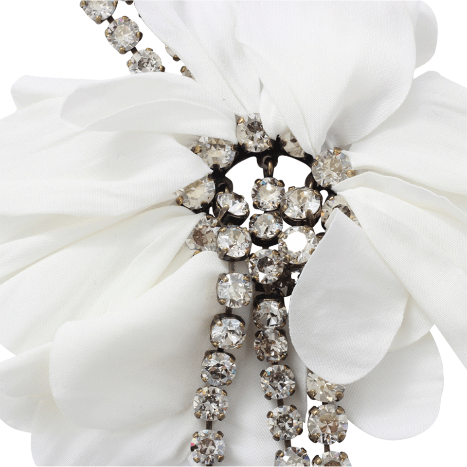 LANVIN-Gina Floral Pendant Necklace-IVORY
