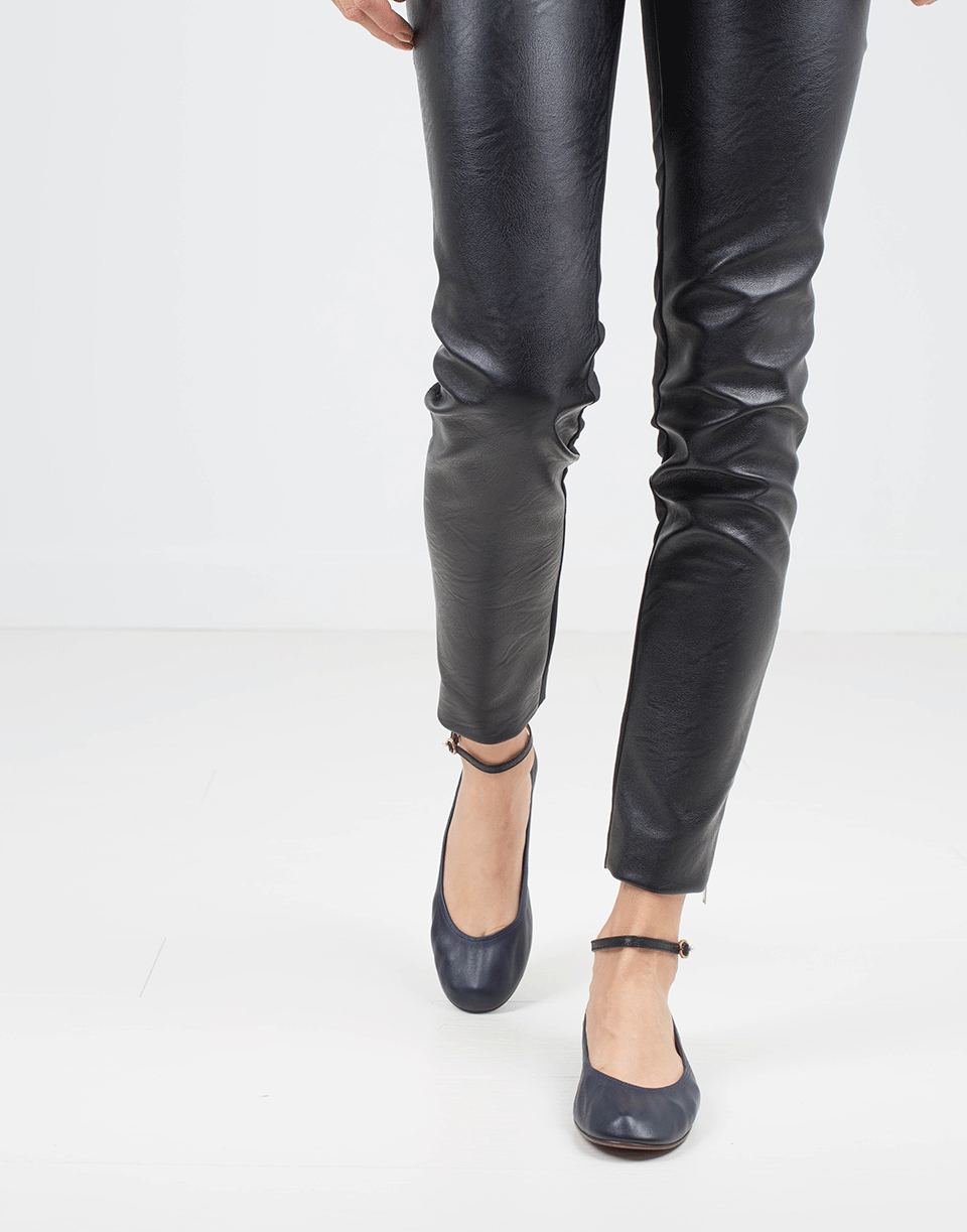 LANVIN-Classic Ballerina With Ankle Strap-