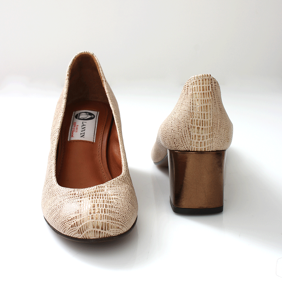 LANVIN-Square Heel Ballerina-