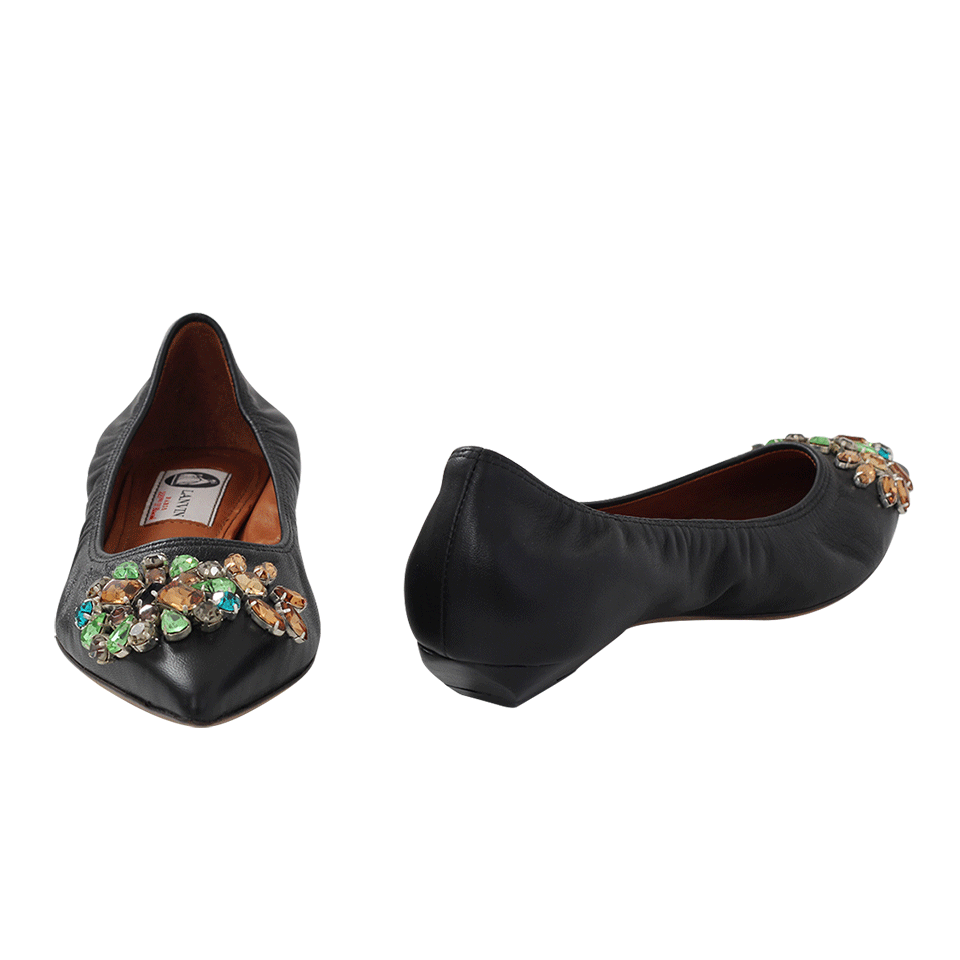 LANVIN-Jewel Toe Flat-