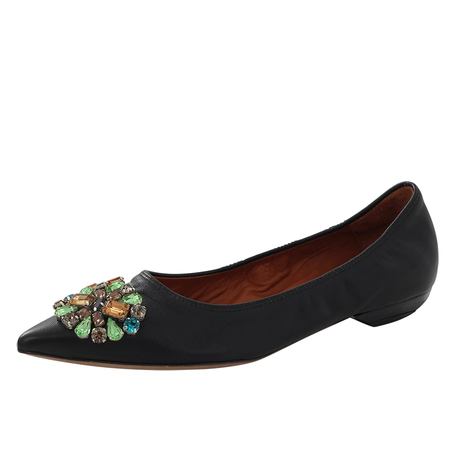 LANVIN-Jewel Toe Flat-