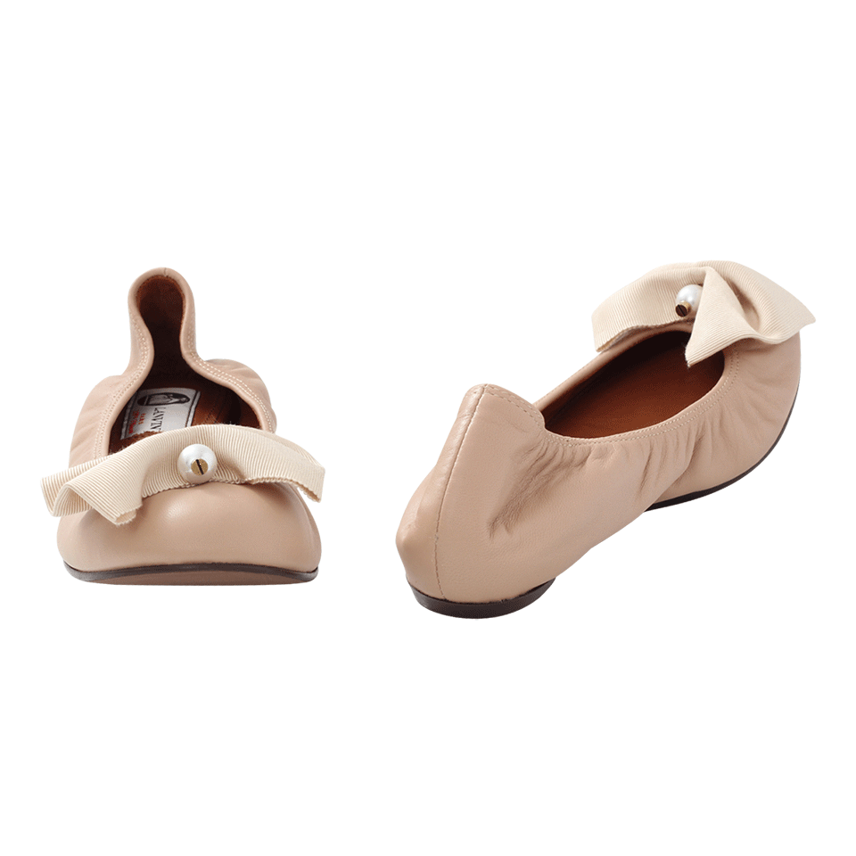 LANVIN-Bow And Pearl Ballerina-